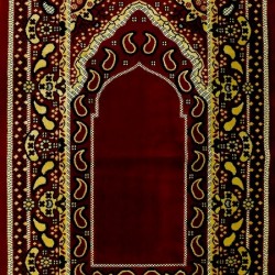 Flame Red Prayer Rug