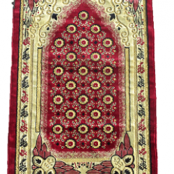 Maroon Flowers Prayer Rug