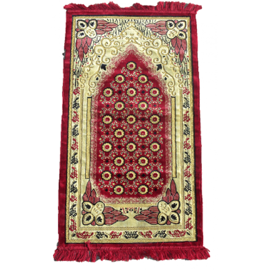 Maroon Flowers Prayer Rug