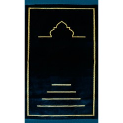 Sea Blue Yellow Cut Prayer Rug