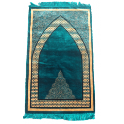 Sea Green Bricks Large Prayer Rug