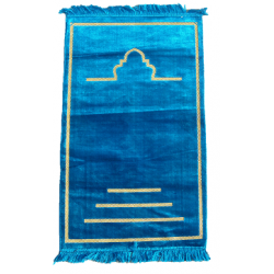 Sky Blue Lines Prayer Rug