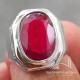 Ruby Silver Ring – Handcrafted Luxury Islamic Design
