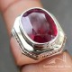 Ruby Silver Ring – Handcrafted Luxury Islamic Design