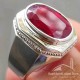Ruby Silver Ring – Handcrafted Luxury Islamic Design