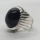 Black Yemeni Aqeeq Silver Ring – Timeless Sunnah Elegance