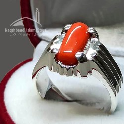 Radiant Marjan Elegance – Coral Capsule Silver Ring for Spiritual Vitality