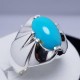 Turquoise Whispers: Artisan Silver Ring of Elegance - Paw shape