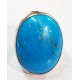 Oceanic Blue Oval shape stone Turquoise Feroza Silver Ring