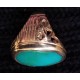 Natural Turquoise Feroza Oval Shape Silver Ring