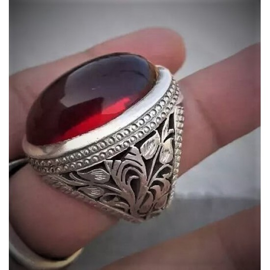 Ruby Ring Silver