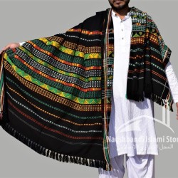 Thari Winter Sindhi Wadera Shawl Multi Color Beautiful Embroidery