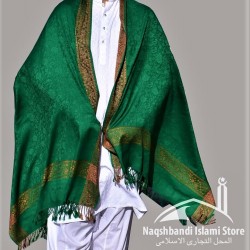 Baghdadi Shawl Sufi Muslim Green Kashmiri Pashmina Shawl Wool Woven Embroidery 