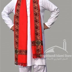 Baghdadi Shawl Sufi Muslim Red Kashmiri Pashmina Shawl Wool Woven Embroidery 