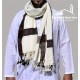 Baghdadi Shawl Sufi Muslim White Kashmiri Pashmina Shawl Wool Woven Embroidery 