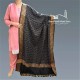 Women Shawl Black and Golden Self Embroidery