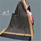 Women Shawl Black and Golden Self Embroidery