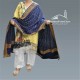 Women Navy Blue Full Embroidered Kashmiri Shawl