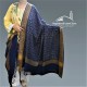 Women Navy Blue Full Embroidered Kashmiri Shawl