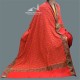 Women Shawl Acro Woolen Red Self Embroidery