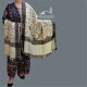 Women Shawl Skin Color Beautifully Flowered and Four Corners Full Embroidered