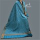 Women Shawl Turquoise Blue Acro Woolen All Borders Embroidery
