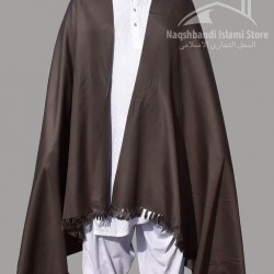 Mix Woolen Dark Grey Plain Kashmiri Shawl for Men