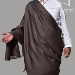 Mix Woolen Dark Grey Plain Kashmiri Shawl for Men