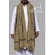 Pure Wool Checked Shawl for Men