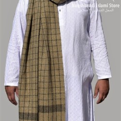 Pure Wool Checked Shawl for Men