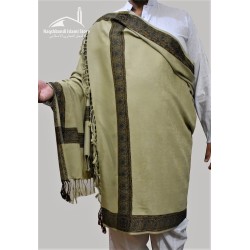 Baghdadi Shawl Sufi Muslim Skin Cream Kashmiri Pashmina Shawl Wool Woven Embroidery
