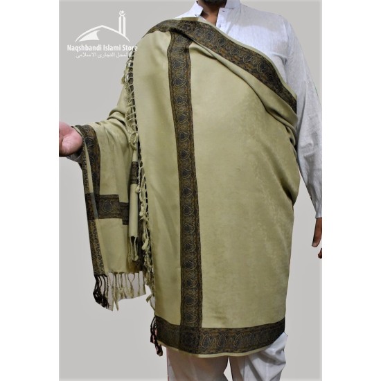 Baghdadi Shawl Sufi Muslim Skin Cream Kashmiri Pashmina Shawl Wool Woven Embroidery