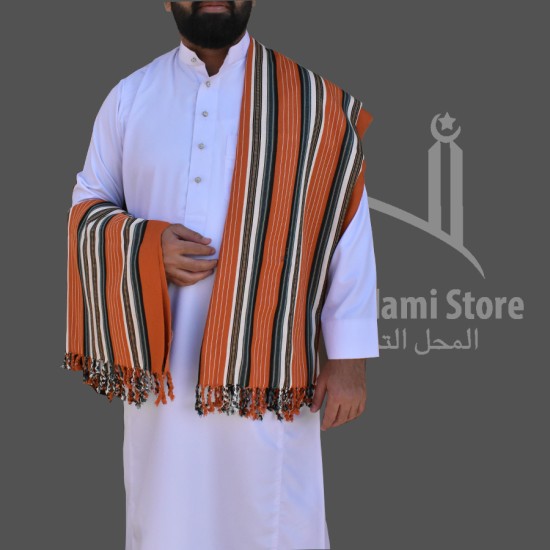 Orange Habirah Yemeni Shawl