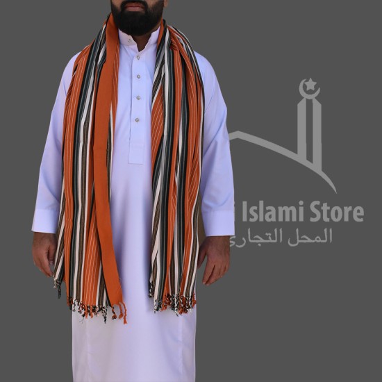 Orange Habirah Yemeni Shawl