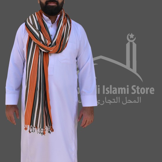 Orange Habirah Yemeni Shawl