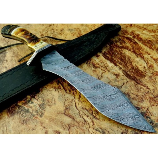 ND-107 Camel Bone Handle Beautiful 16 Inches Bowie Knife