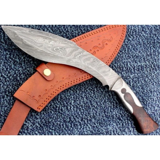 ND-108 Rose Wood Handle 16 Inches Kukri Bowie Knife