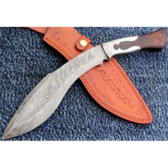 ND-108 Rose Wood Handle 16 Inches Kukri Bowie Knife