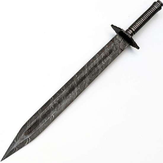 NS-103 CUSTOM HANDMADE 26 Inches Full Tang Damascus Beautiful Sword
