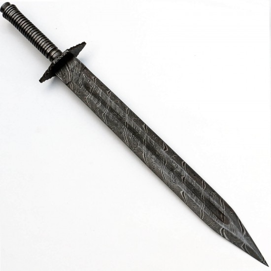 NS-103 CUSTOM HANDMADE 26 Inches Full Tang Damascus Beautiful Sword