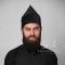 Kufi Cone Taj — Black Naqshbandi Sufi Kufi Hat | Handcrafted Velvet Imamah Cap with Ottoman Embroidery | Naqshbandi Turban Base for Spiritual Wear