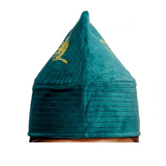 Kufi Cone Taj Dark Green Sufi Muslim Hat