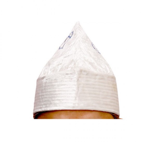 Kufi Cone Taj White Kufi Muslim White Hat 