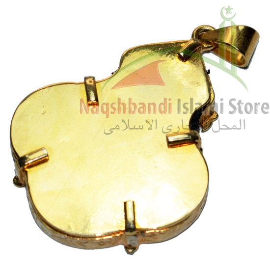 Kaaba Kiswah Inspired Gold-Plated Silver Pendant