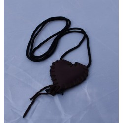 Brown Heart Leather Taweez