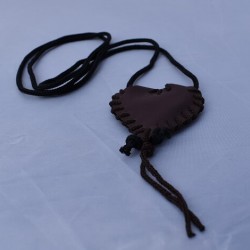 Brown Heart Leather Taweez