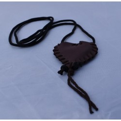 Brown Heart Leather Taweez