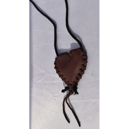 Brown Heart Leather Taweez