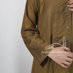 Button-Front Abaya – Camel Brown | Elegant Modest Wear for Everyday & Occasions