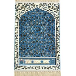 Luxurious quality Haramain Prayer Mat -Light Blue color
